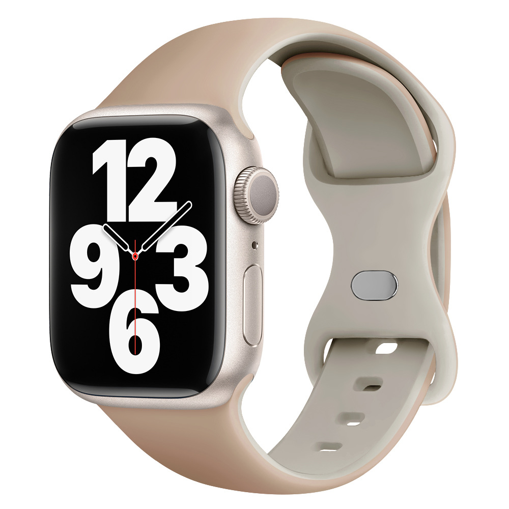 Aplicable AppleWatch Butterfly Buckle Silicone Deportivo correa de reloj Iwatch9876 generación / se inteligente