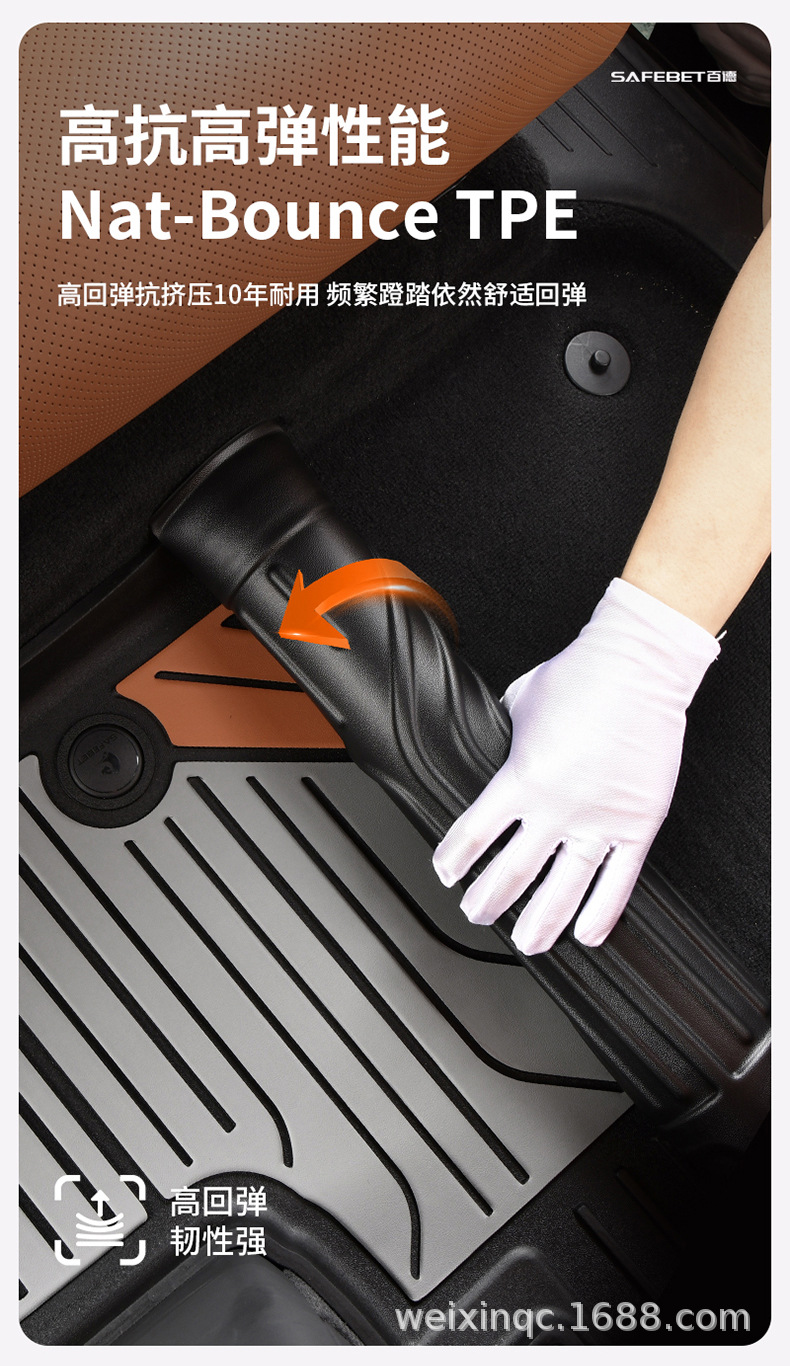 Suitable for the 2026 New Model Ledao L90 L80 L60, Special Colorful Tpe Car Floor Mats and Trunk Mats