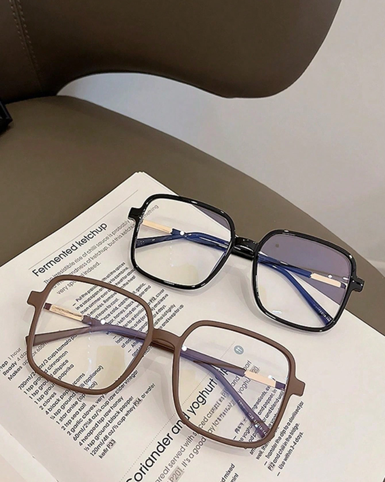 Stylish Square Anti Blue Light Glasses Unisex Versatile Eyewear_voghion.com