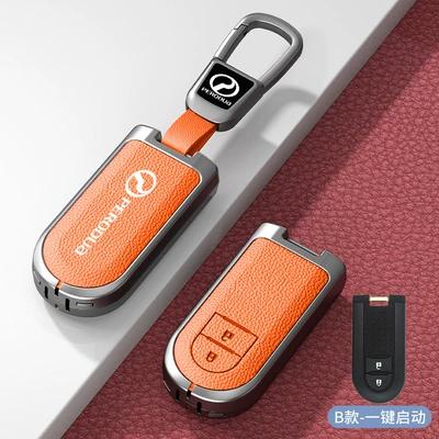 Car key bag: Case Protection for Men and - standard-option-b-emma-orange-zinc-alloy-case-car-logo-square-buckle