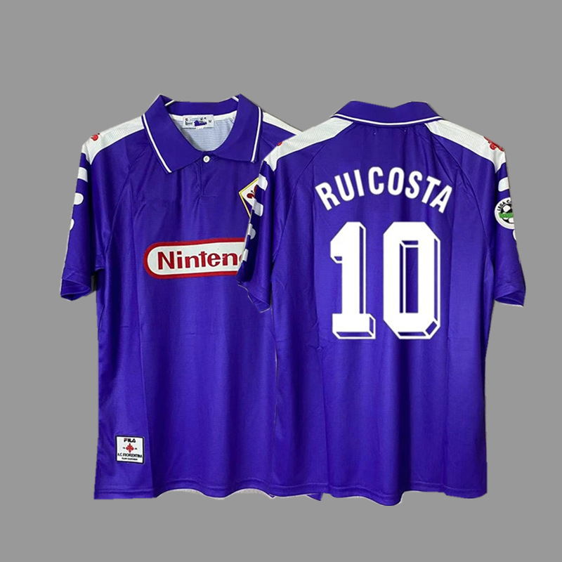 Fila x ACF Fiorentina Retro 1998/99 Home Rui Costa #10 Jersey Purple
