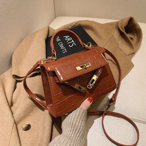 Bags for women 2024 new style fashionable light luxury Kelly bag foreign style portable small square bag high-end single shoulder crossbody bag