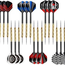 【跨境现货爆款】18支捆绑铁镀铜飞镖针劲晖飞镖 darts总长152mm