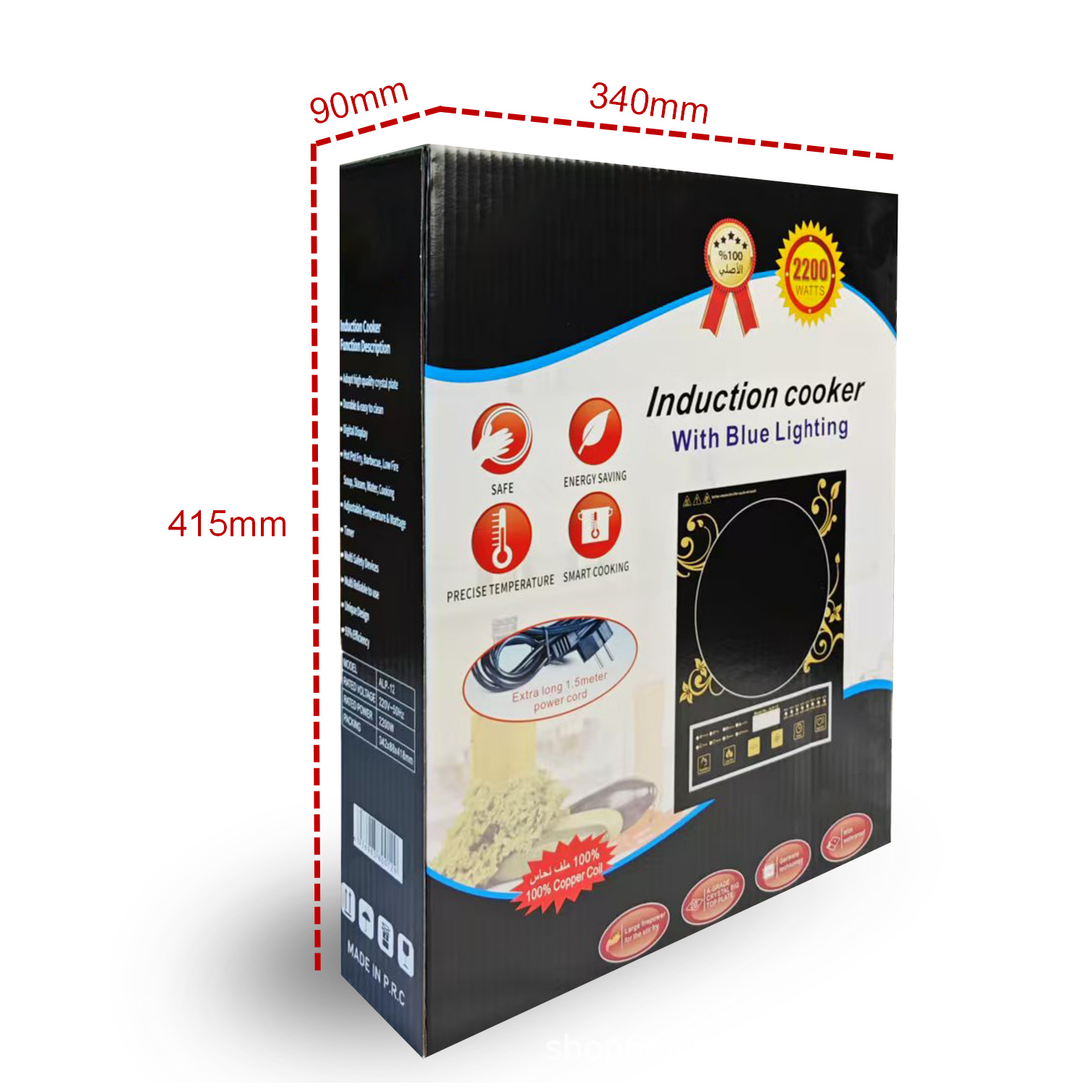 Cocina de inducción doméstica comercial, olla caliente multifuncional, cocina salteada, fabricantes de alta potencia, exportación de comercio exterior 110V