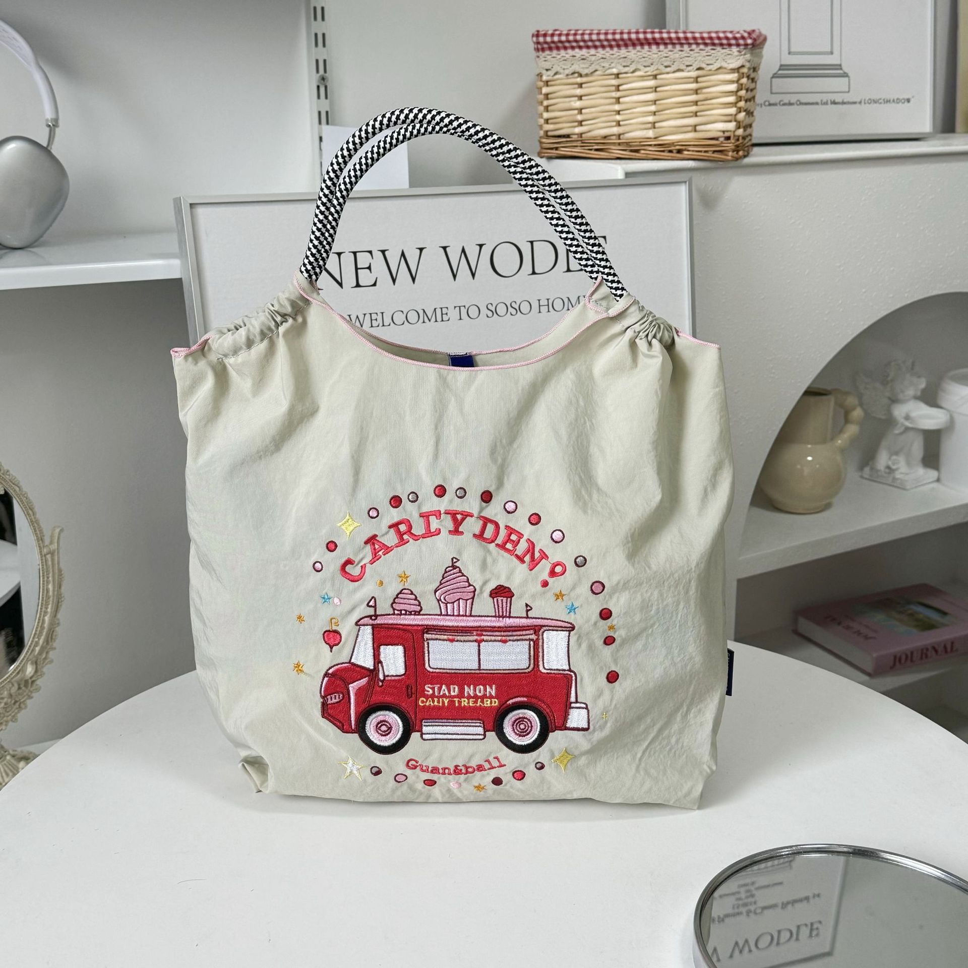 라이트 그레이 판타지 아이스크림 카트 [대형] 어깨끈 미포함