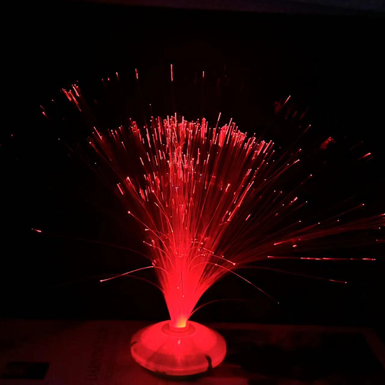 Lámpara de fibra óptica LED estrella de fibra óptica decoración del dormitorio doméstico LED luz nocturna colorida luz de atmósfera de cambio de color automático