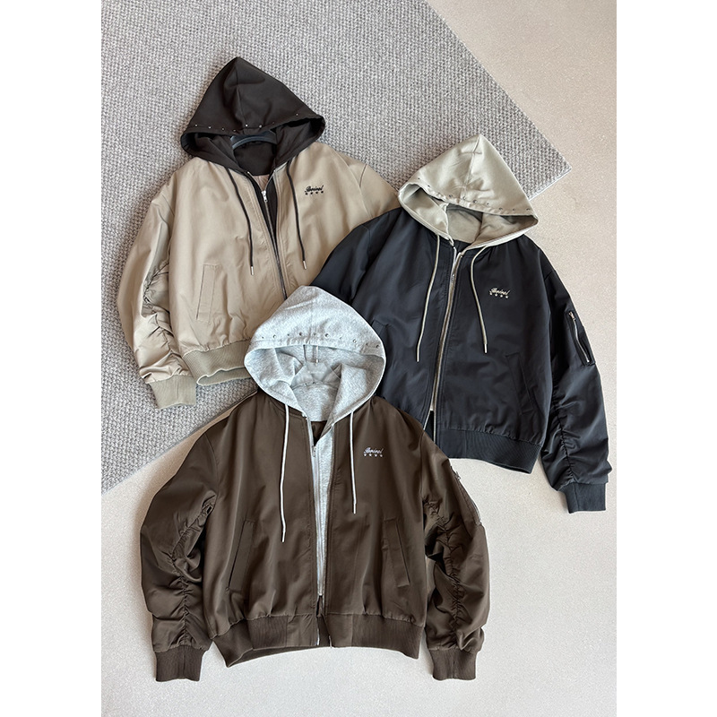 Rainbow Thirteen Lines American Retro Hooded Jacket for Women, Fall 2026, Loose Casual Color-Block Versatile Top
