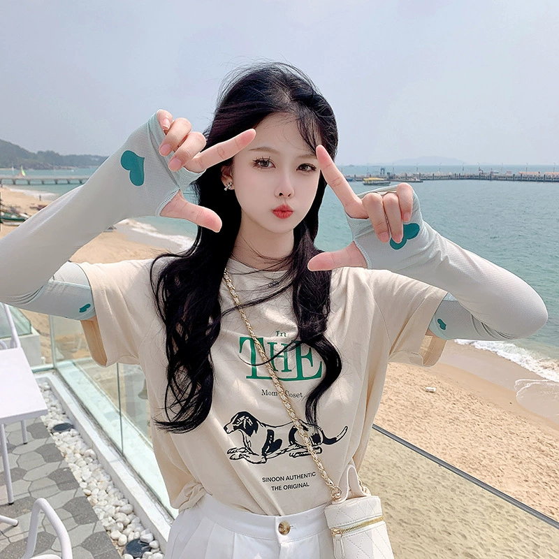 Солнцезащитный рукав из ледяного шелка, женские солнцезащитные перчатки для вождения, Электромобиль, летняя ультрафиолетовая защита, тонкий солнцезащитный козырек, рукав на руку