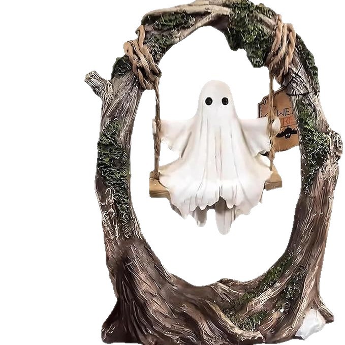 跨境新品Halloween Swing Ghost Decoration万圣节幽灵秋千装饰品|undefined
