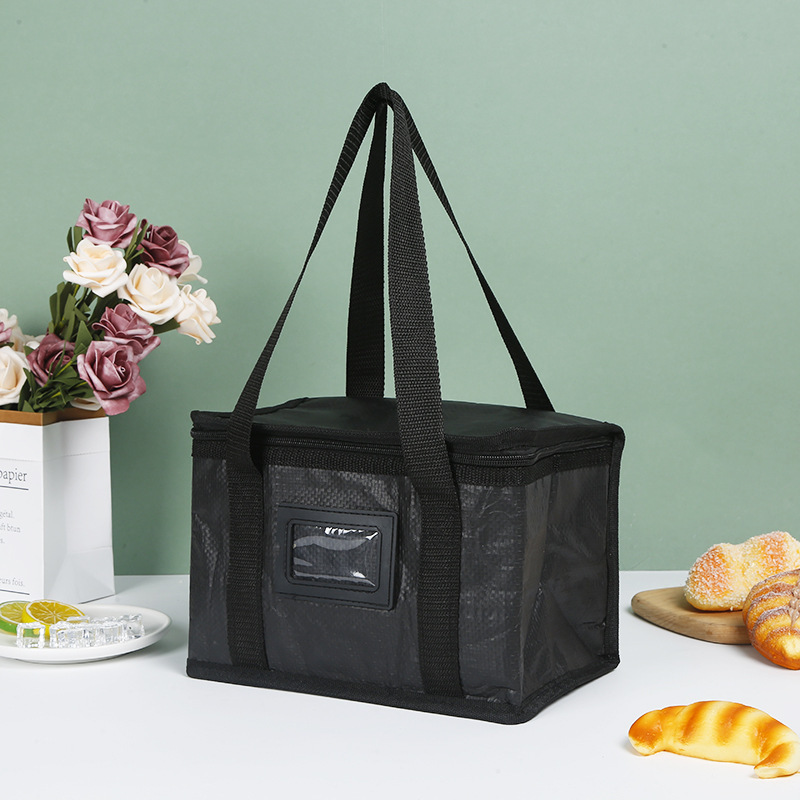 Commercial food insulation delivery black insulation bag, cross-border 50L/70L insulation box ice bag, large capacity and portable