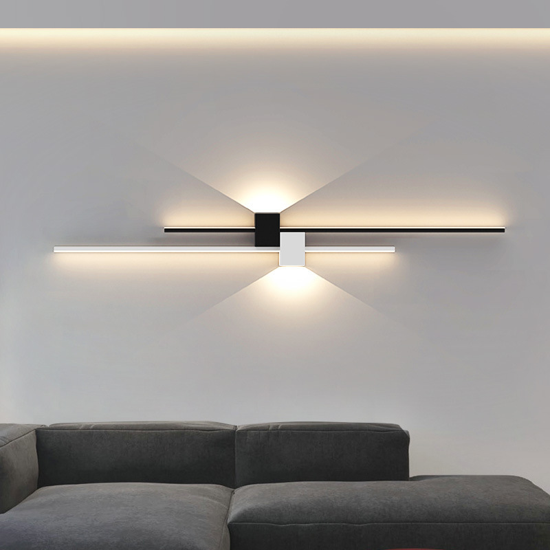 Bedroom Bedside Indoor Ambient Light, Living Room Tv Sofa Background Wall Light, Minimalist Long Strip Corridor Wall Light