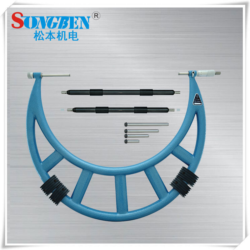 青量可换测砧机械外径千分尺600-750mm棘轮测力104-65-400