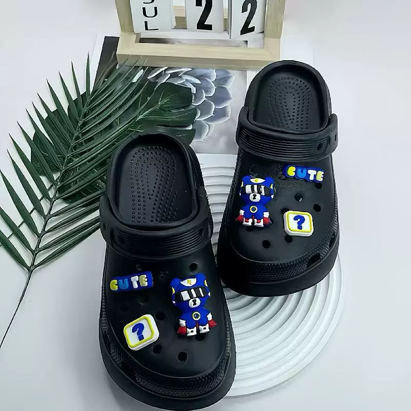 适配新款洞洞鞋鞋花可爱卡通小熊PVC鞋扣装饰扣diy配饰配件批发