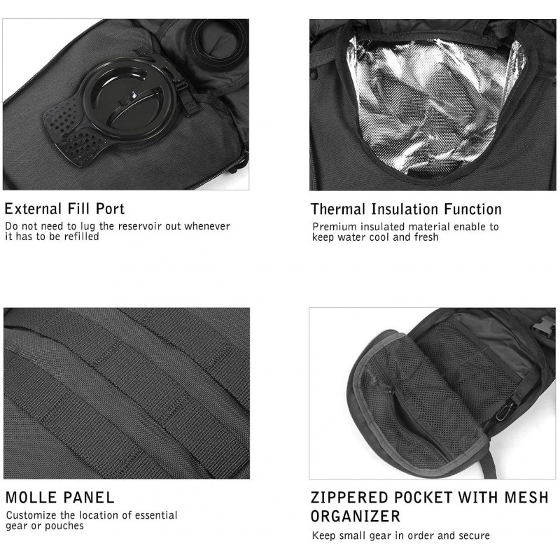 Bolsa de bolsa de agua impermeable mochila de bolsa de agua de aislamiento térmico de ciclismo bolsa de montañismo táctica de nailon hombres y mujeres mochila de bolsa de agua de ciclismo al aire libre