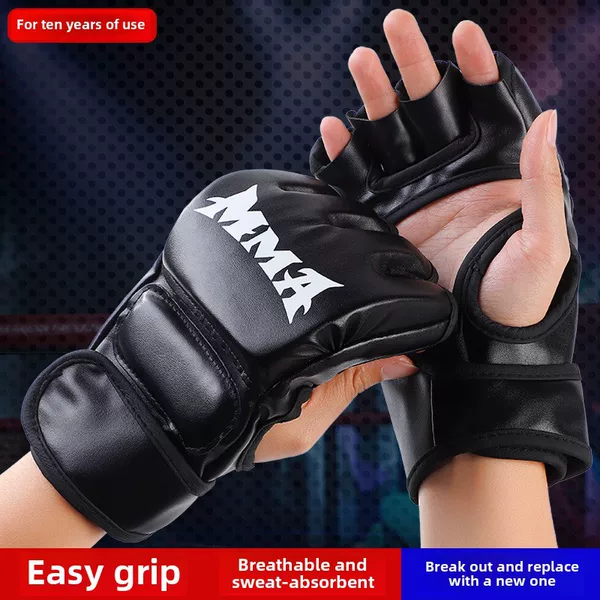 Boxing Gloves Half-Finger MMA Gloves UFC Sanda Thickened Adult Gloves Sandbags Sandbags Fighting Fighting Gloves