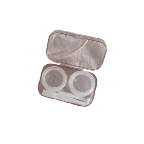 Transparent color compact contact lens case ins style high-value contact lens case portable advanced companion box care box