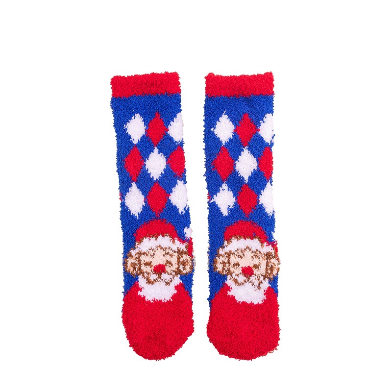 Calcetines Navideños Térmicos de Terciopelo de Coral Transpirables y Antibacterianos para Invierno image 4