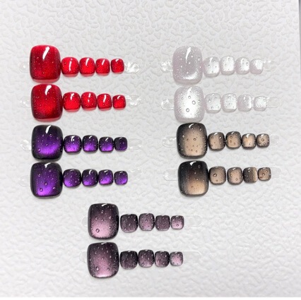 Dewdrop Series Cat-Eye Brightening and Shiny Summer Toenail Pure Handmade Wearable Toenail Nail Stickers Arrived in 14 Pieces Dewdrop Series Cat-Eye Brightening and Shiny Summer Toenail Pure Handmade Wearable Toenail Nail Stickers Arrived in 14 Pieces