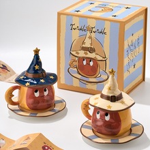 新款日用高品质杯子圣诞礼物创意马克杯带盖陶瓷情侣水杯生日礼物