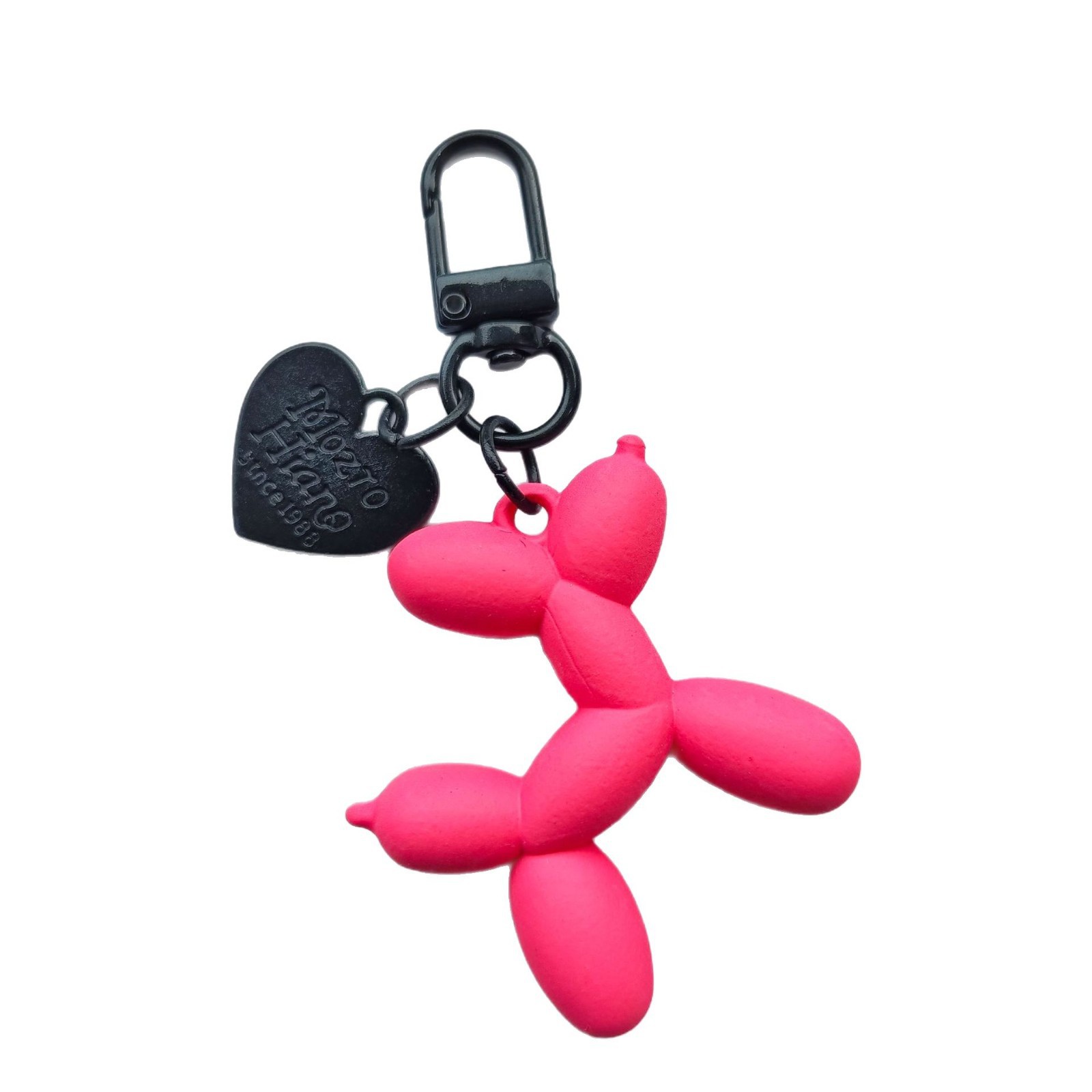 Inswind pequeño libro rojo amor globo perro llavero colgante pareja bolsos DIY colgante joyas de dibujos animados acrílicos