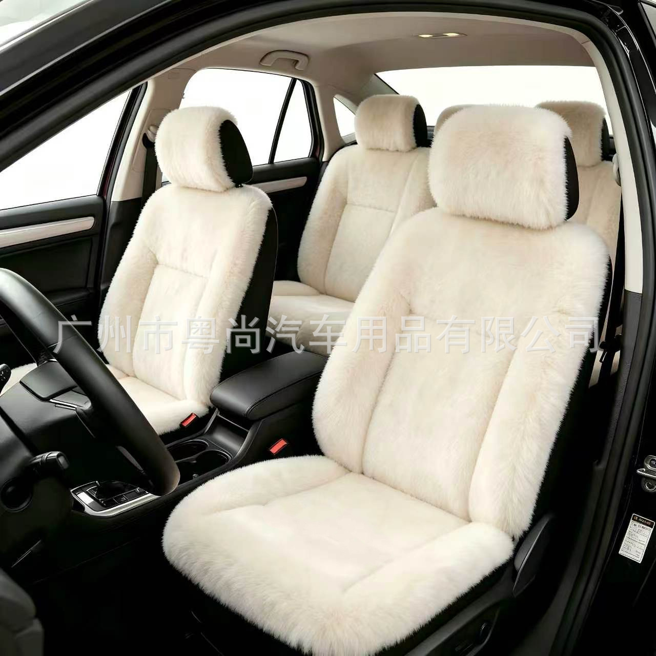 New winter cross-border bestseller, solid color plush 5-seater universal car seat cover, hot-selling on Amazon and Temu