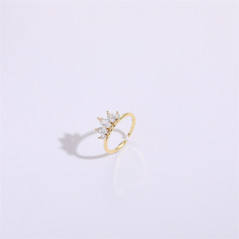 INS Style Animal/Zodiac Zircon Plant Flowers Flowers Inlaid Zircon Womenu0027S Fashion OL Live Mouth