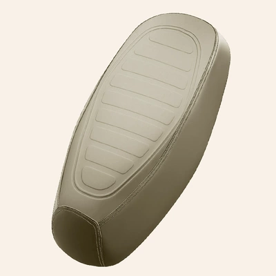 sun-proof and waterproof, electric vehicle seat – Electric car cushion - steel-stamp-beige-horizontal-stripes-high-toughness-leather-large-size-61-65cm