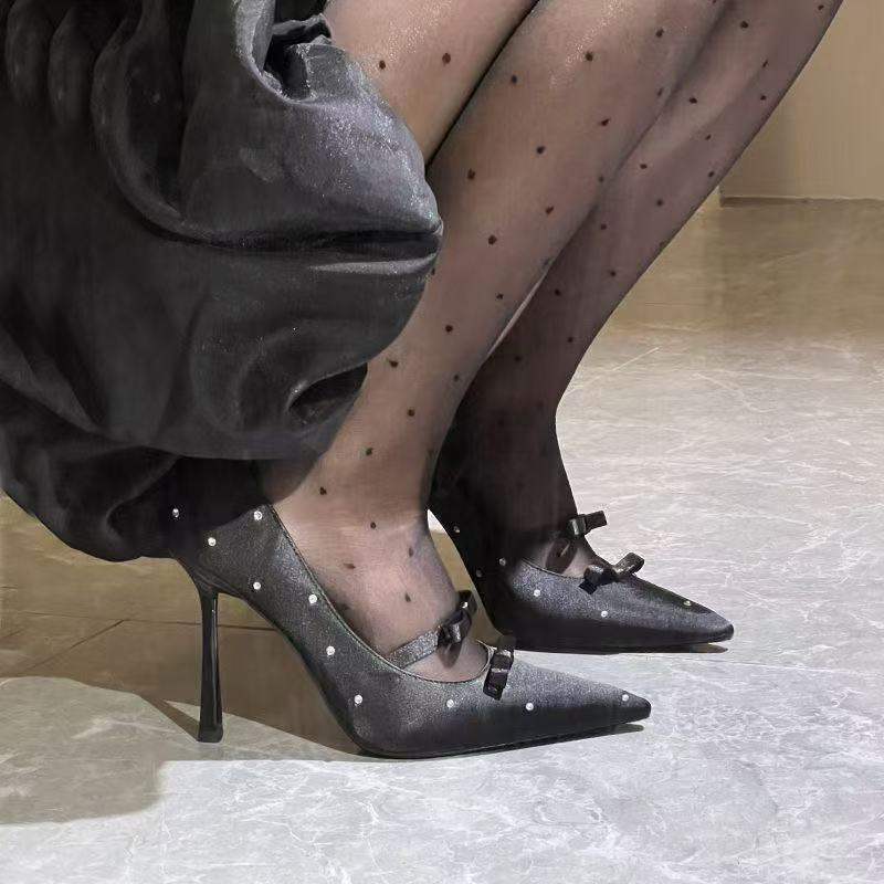 2025 Trendy High Heels with Thin Heels, New Stylish Shoes for Going Out, Sexy and Pure Desire Style, Unique Design 2025 Trendy High Heels with Thin Heels, New Stylish Shoes for Going Out, Sexy and Pure Desire Style, Unique Design