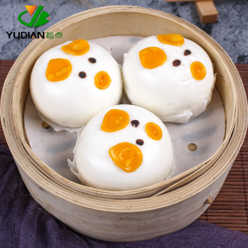 Red Bean Pork Buns Cantonese Morning Tea Pastries Handmade Red Bean Filling Buns Frozen Noodles Breakfast Buns Semi-finished Products Wholesale
