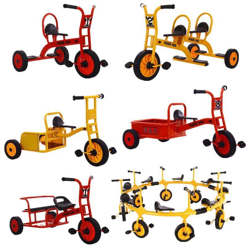 Kindergarten children's tricycle double preschool tricycle outdoor sports children's tricycle pedal car manufacturers