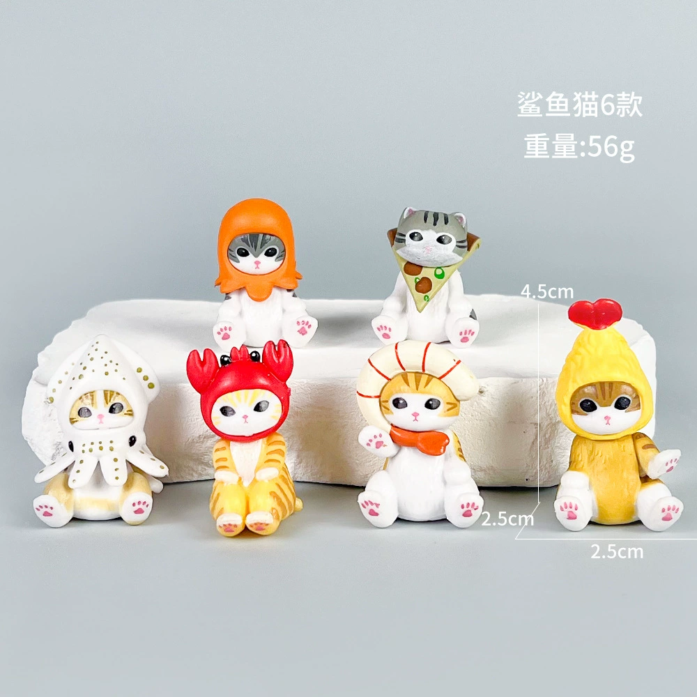 Мини-фигурка, игровая еда, акула, милая кукла, косплей