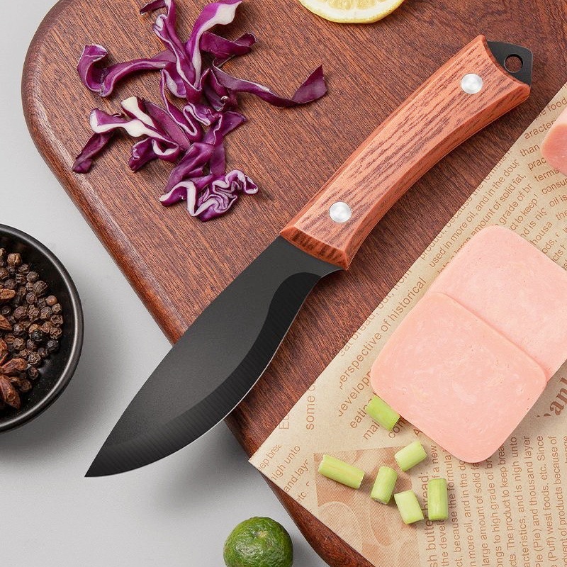 户外手把蒙古锻打小刀露营野炊多功能刀手工高锰钢纯手工割肉小刀