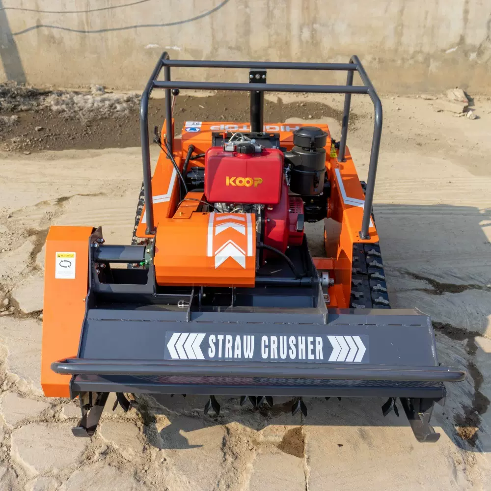 出口非洲履带遥控割草机  1.2米割幅剪草碎草机  农用除草割草机