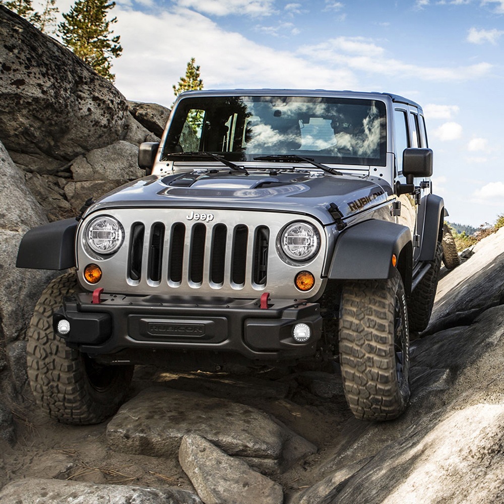 7inch Jeep Wrangler JK LED headlights, diamond-shaped headlights, Wrangler modified LED headlights suitable for JEEP