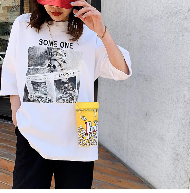 Zipper Closure Type Single Shoulder Strap Strap Type Unisex Small Pu Leather Popcorn Bucket Classic Style Streetwear Cylindrical Zipper Crossbody Bag