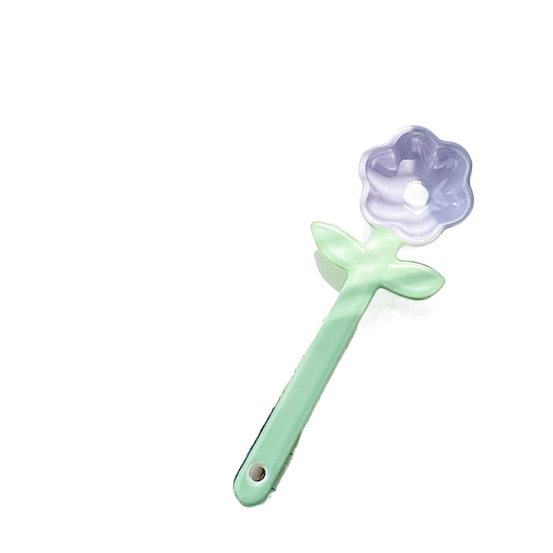 Cute Tulip Ceramic Soup Spoon For Dessert And Coffee_voghion.com