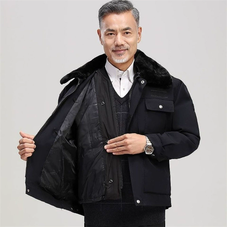 Оптовая продажа 2022 зимняя новая мужская съемная овечья шерсть, интегрированная утолщенная клипса для отдыха среднего возраста