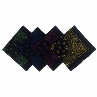 New cotton square hip hop hip hop hip hop hip hop black background contrast sunflower bandana headscarf wholesale