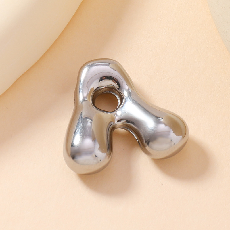 Colgante de estilo europeo y americano de acero inoxidable mini burbuja colgante de letras inglesas accesorios DIY joyas