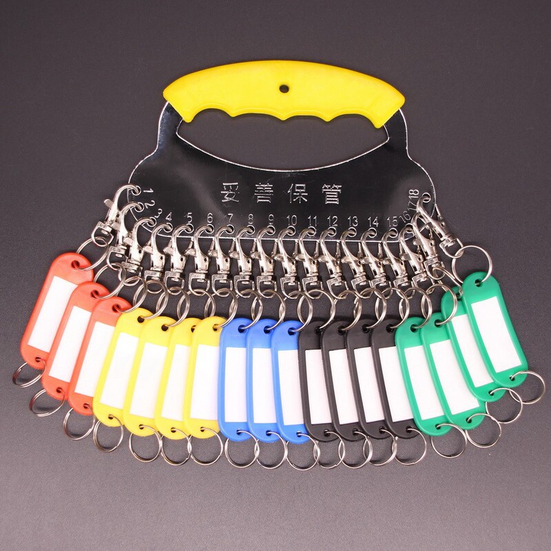 Stainless steel key disc storage ring buckle rental room hotel classification management keychain landlord number