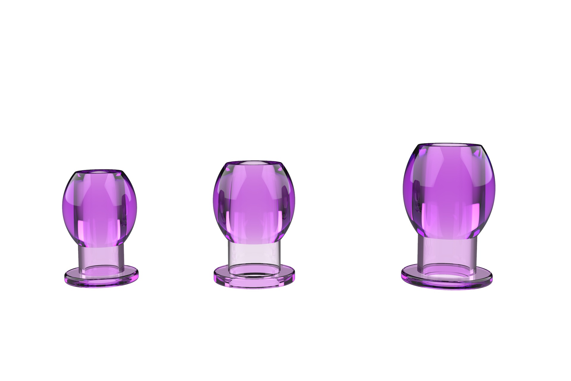 中空大中小号透明色肛塞