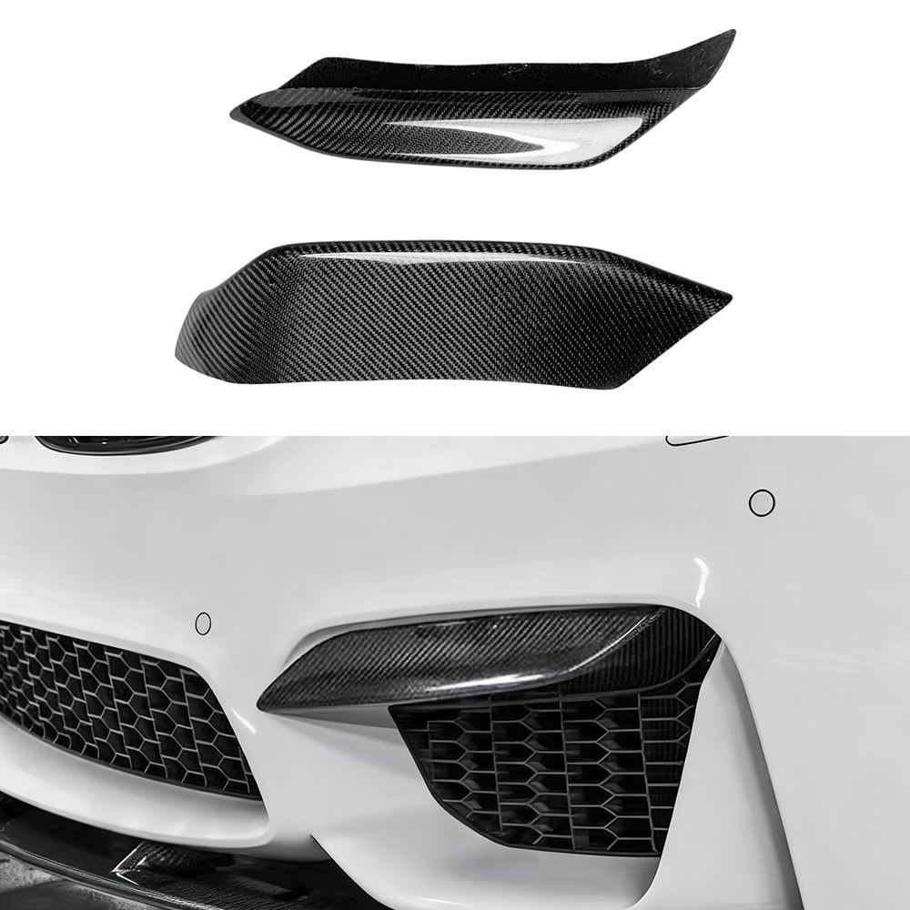 Suitable for BMW M3/M4 front bumper fog light corner trim F80/F82 modified front corner trim, front lip, front spoiler corner trim