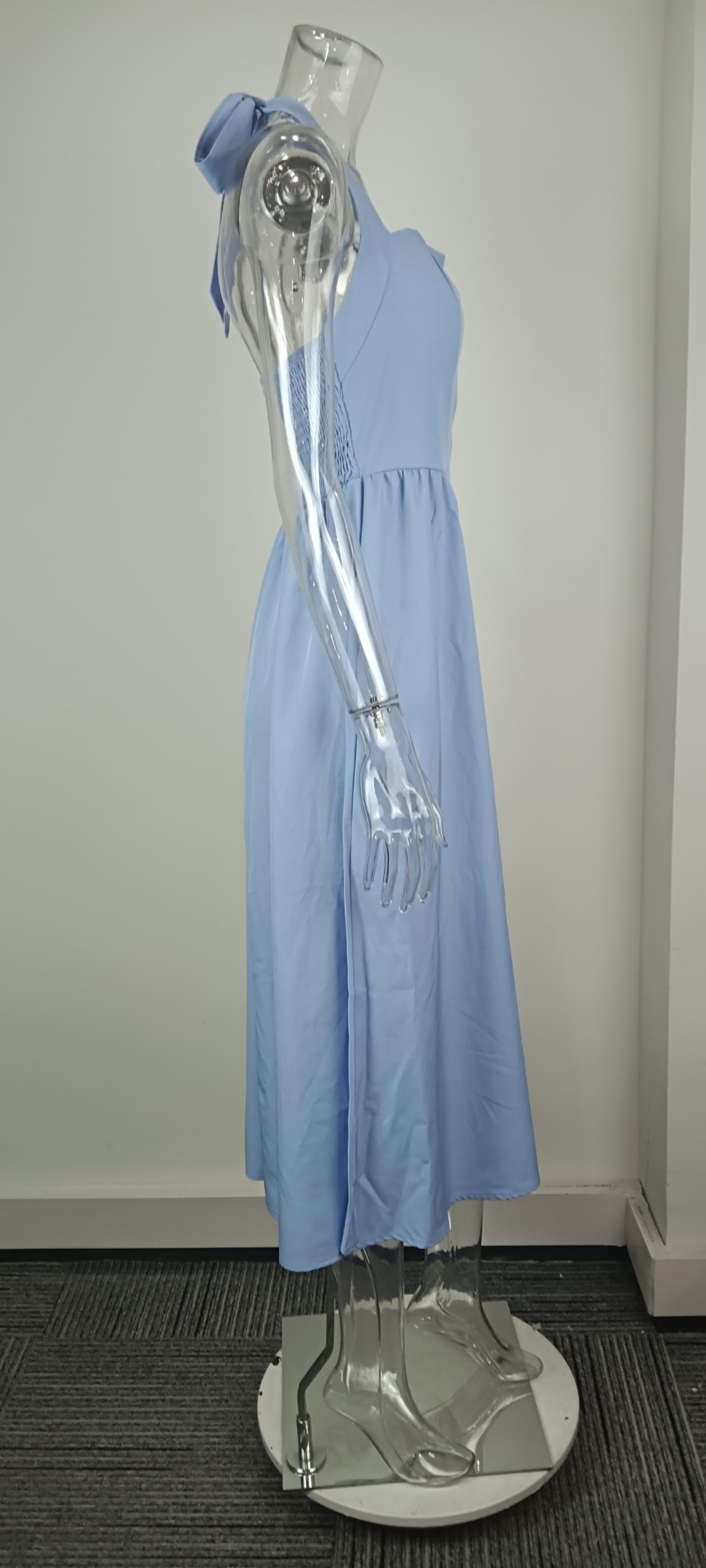 2026 Cross-Border Foreign Trade Women's Clothing European And American Spring New Fashion Elegant Wide Strap Halter Neck_ecoleips.com