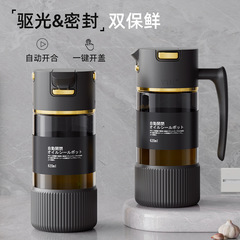 YTHオイルポットガラスキッチン家庭用オイルタンク漏れ防止調味料重力開閉オイルボトル大容量調味缶シール