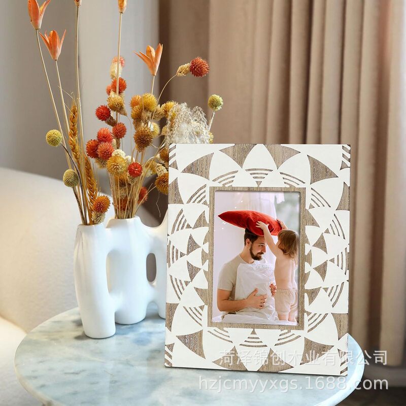 Bohemian Style Photo Frame Desktop Decorative Frame Mandala Wooden Frame Friends Couple Travel Photo Like Frame