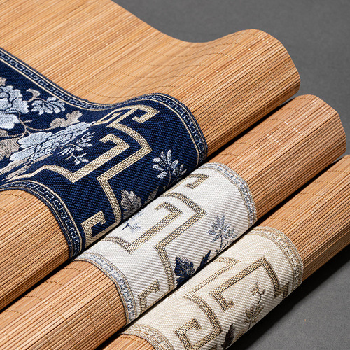 Bamboo tea mat, Zen tablecloth, new Chinese tea curtain, jacquard table runner, insulated coaster, sideboard, table runner, tea ceremony accessories