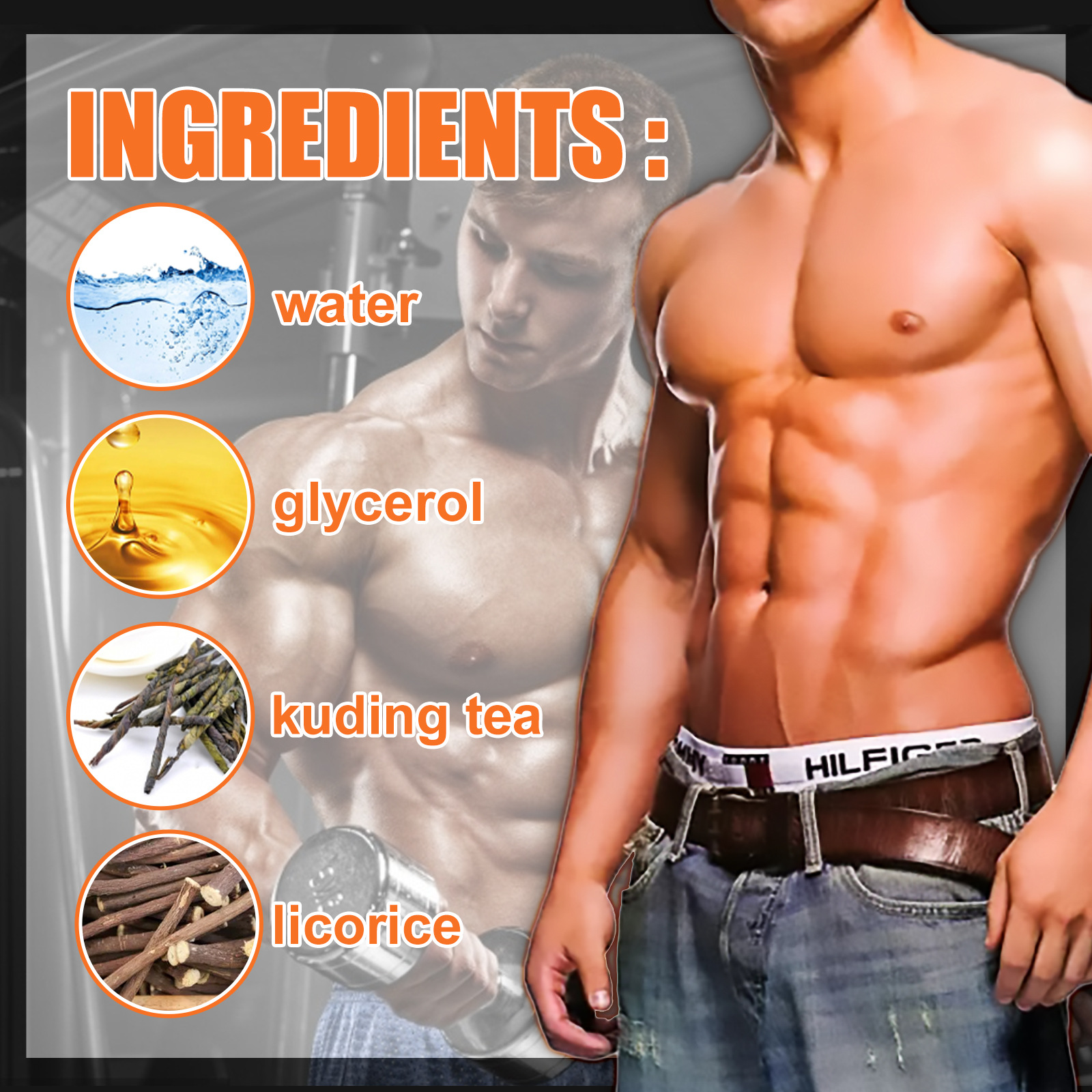 West&Month Spray per muscoli addominali da uomo Liquido per massaggi per la rimozione del sudore e dell'olio locale_voghion.com