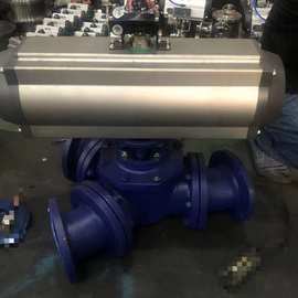 Q42F-10C手动Y型135°C铸钢三通球阀图片