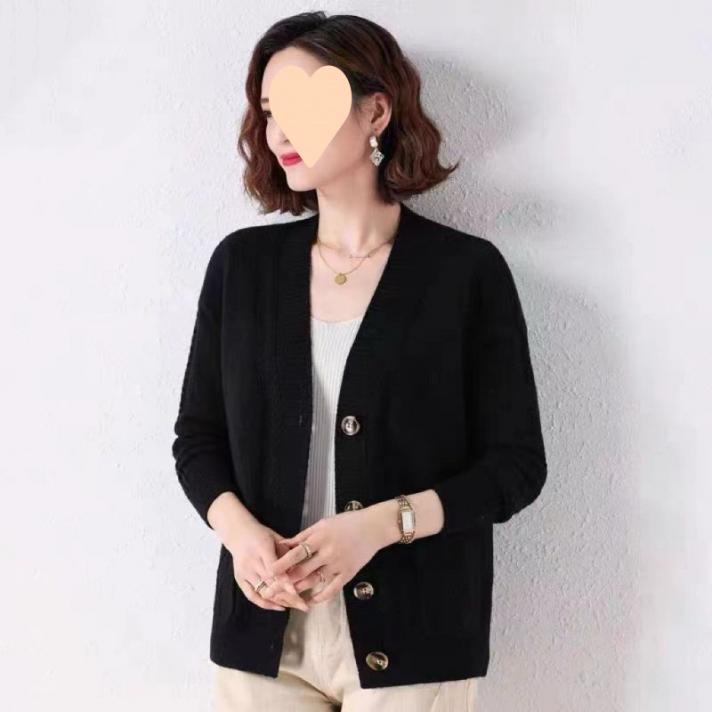 中年母親の女性のアウターセーターカーディガン女性のショートスタイルの新しい春と秋のファッションアウターニットジャケット|undefined