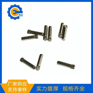 单头搓花圆柱销 304不锈钢滚花轴玩具车轮转轴非标五金件可定制